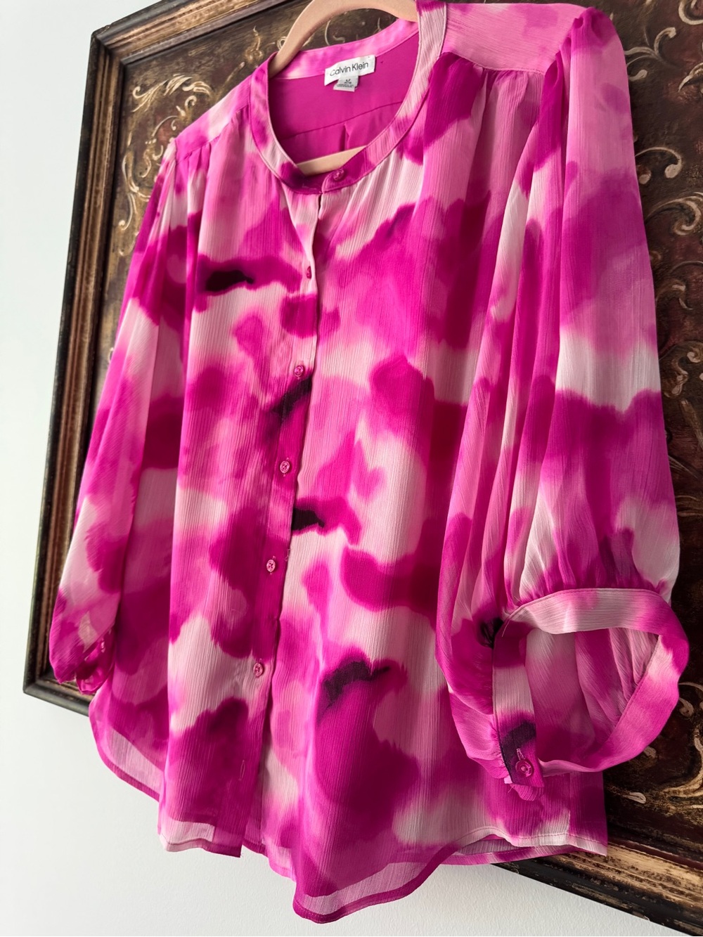 Calvin Klein Hot Pink and Light Pink Top